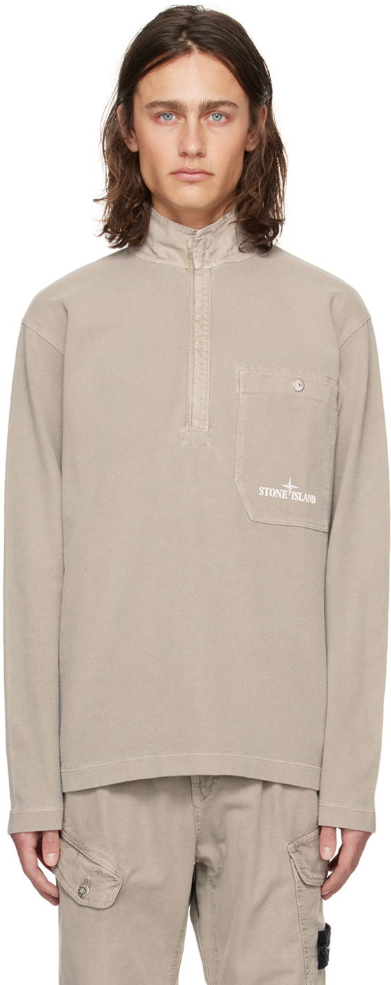 Gray Half-Zip Sweatshirt