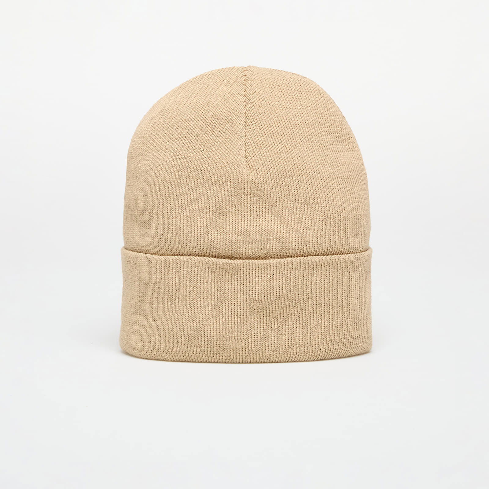 Slouchy Red Tab Beanie Beige Universal