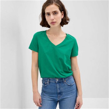 GAP T-Shirt Basic V-Neck Tee Lovely Emerald 740140-50