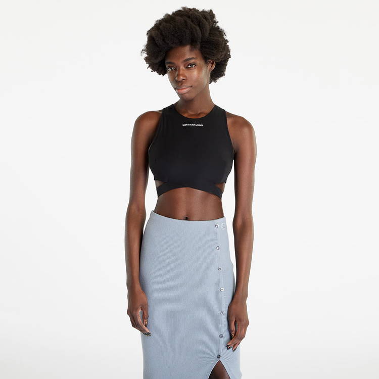 Crop top CALVIN KLEIN Cut Out Back Zip Top J20J221068 BEH | FLEXDOG