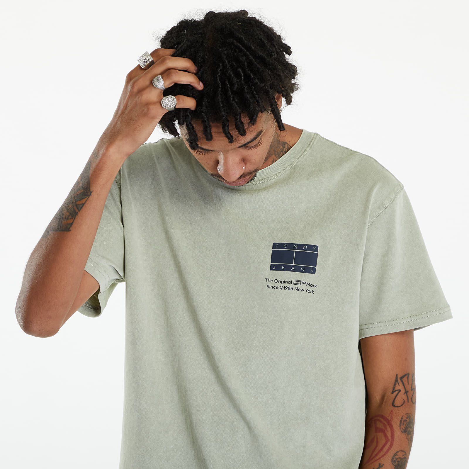 Printed Flag Logo T-Shirt Faded Willow