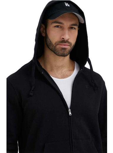 Embroidered Full-Zip Cotton Hoodie
