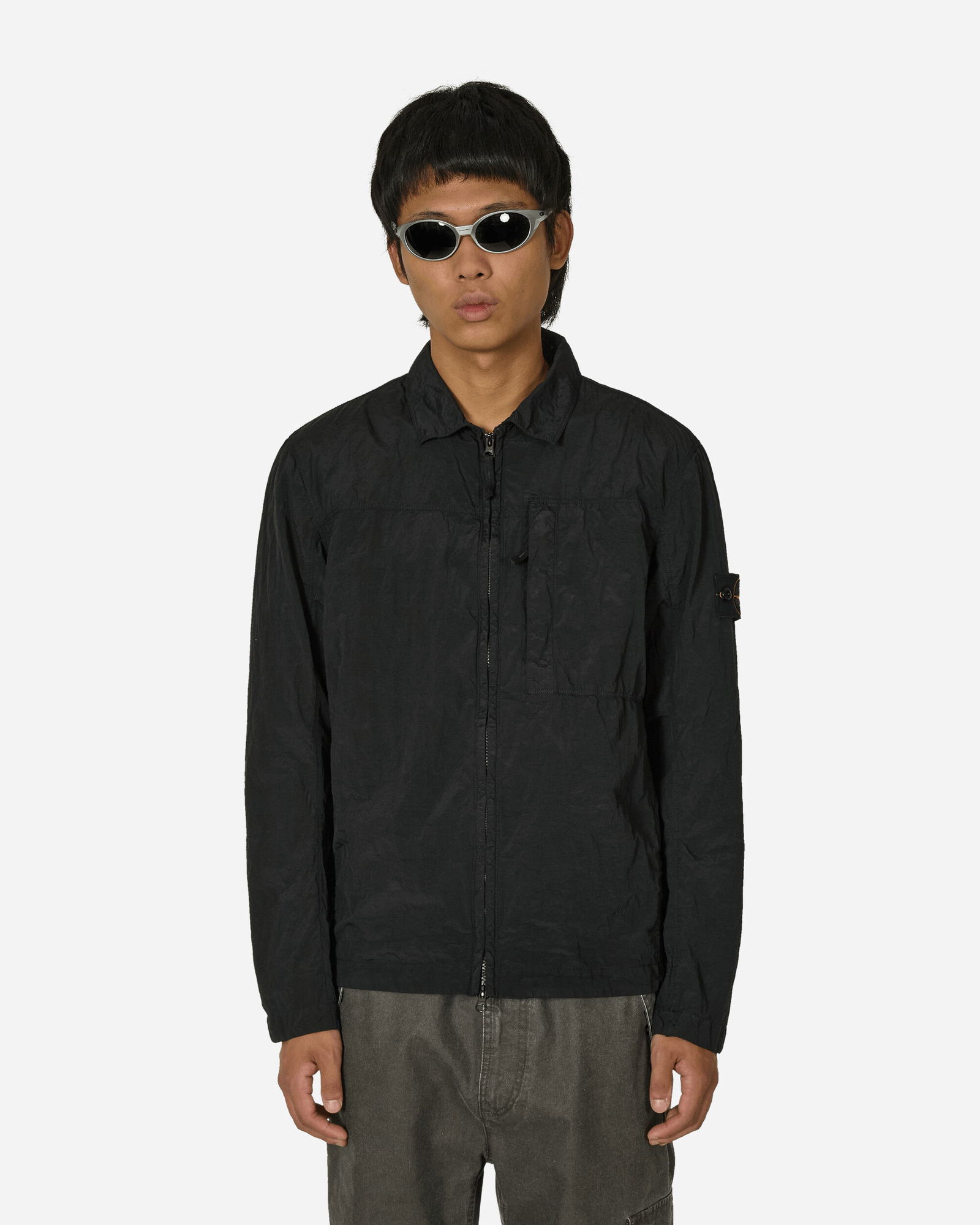 Nylon Metal Overshirt Black