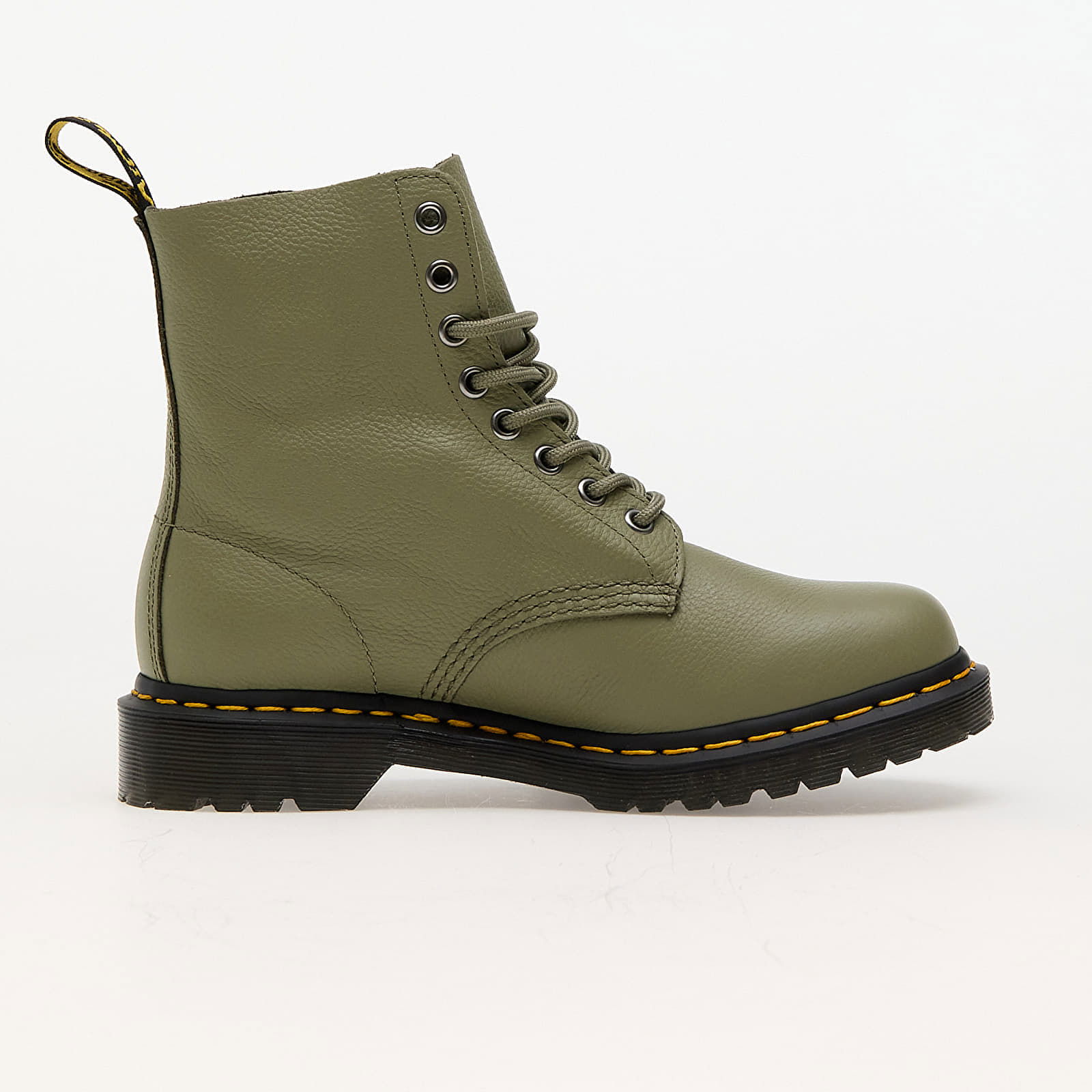 1460 Pascal Virginia Leather 8-Eye Boots - Muted Olive