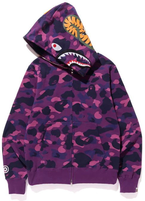 Color Camo Shark Full Zip Hoodie