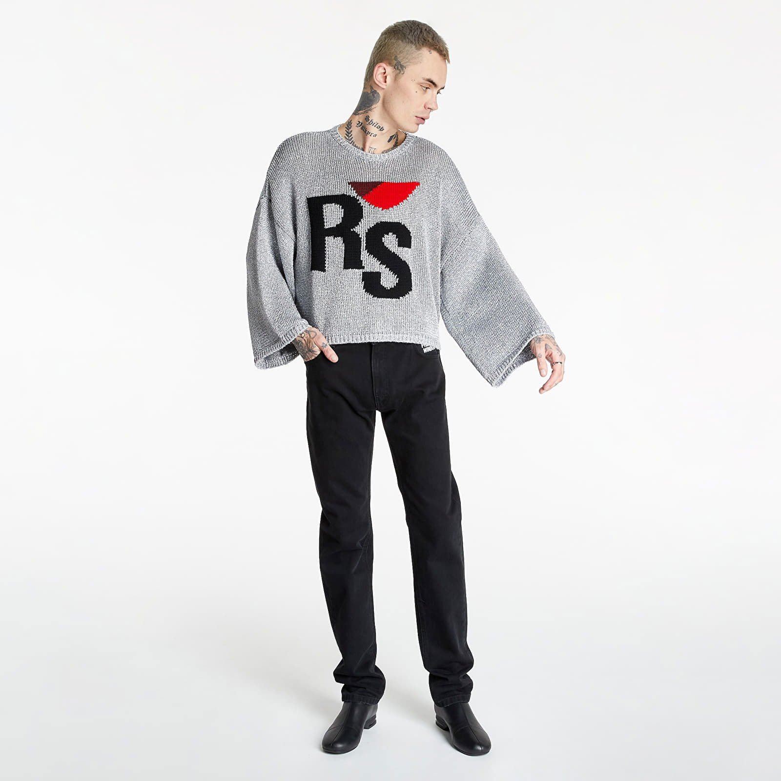 Svetr RAF SIMONS Short Oversized RS Sweater 211-849-50002-0082