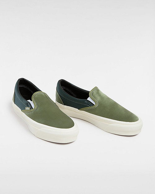 Premium Slip-on 98 Satin Shoes (loden Green) Unisex Green, Size 2.5