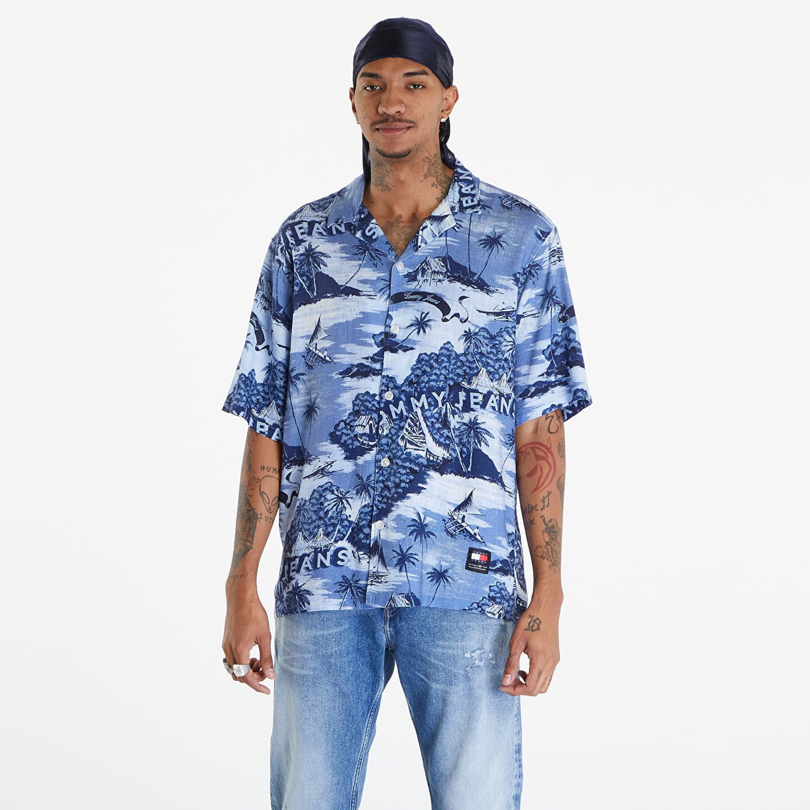 Hawaiian Print Camp Collar Short Sleeve Shirt Hawaiian Aop