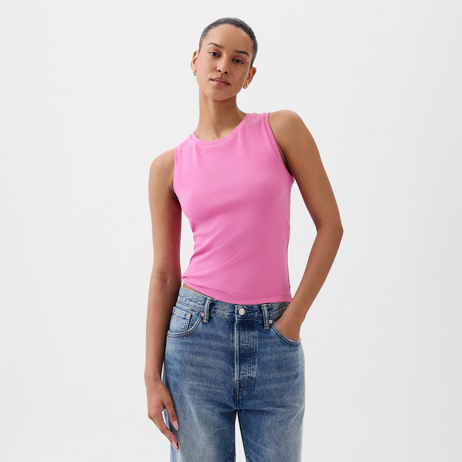 Sleeveless Modal Shell Indie Pink