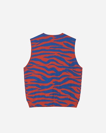 Tiger Printed Sweater Vest