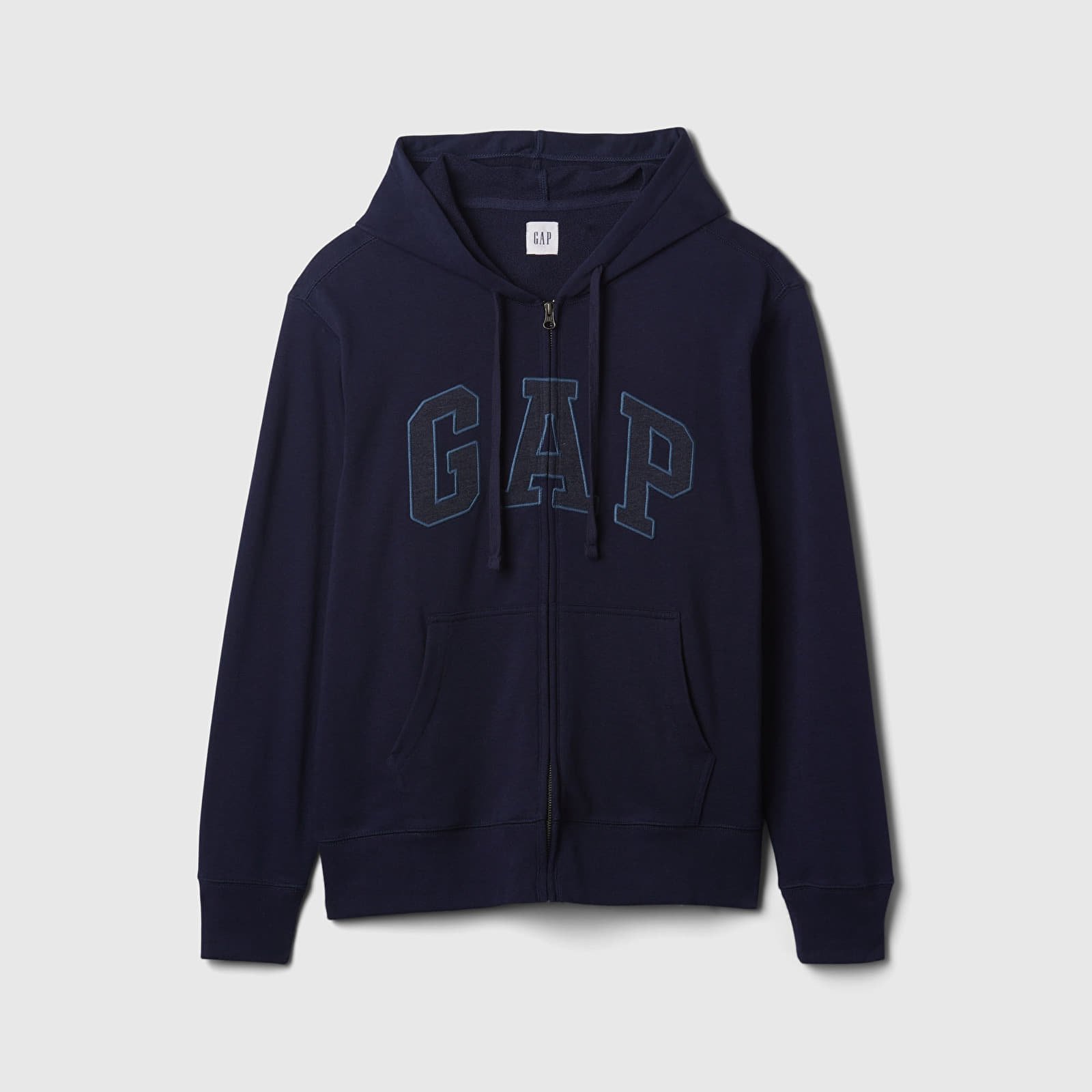French Terry Fullzip Logo Hoodie Tapestry Navy