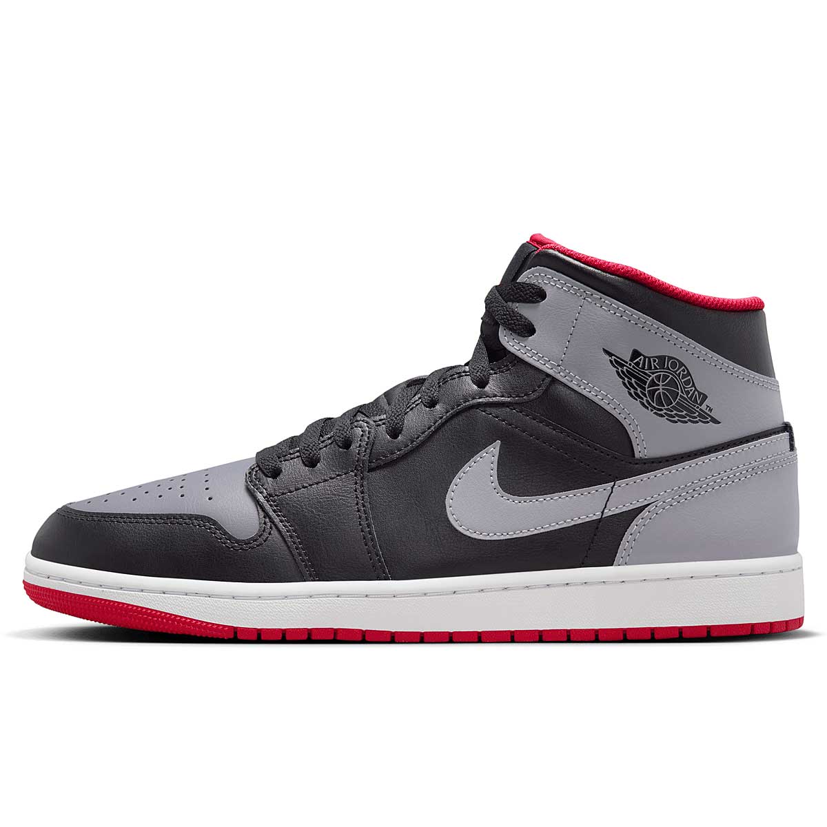 Air Jordan 1 Mid "Black/Cement Grey / Fire Red / Sail"