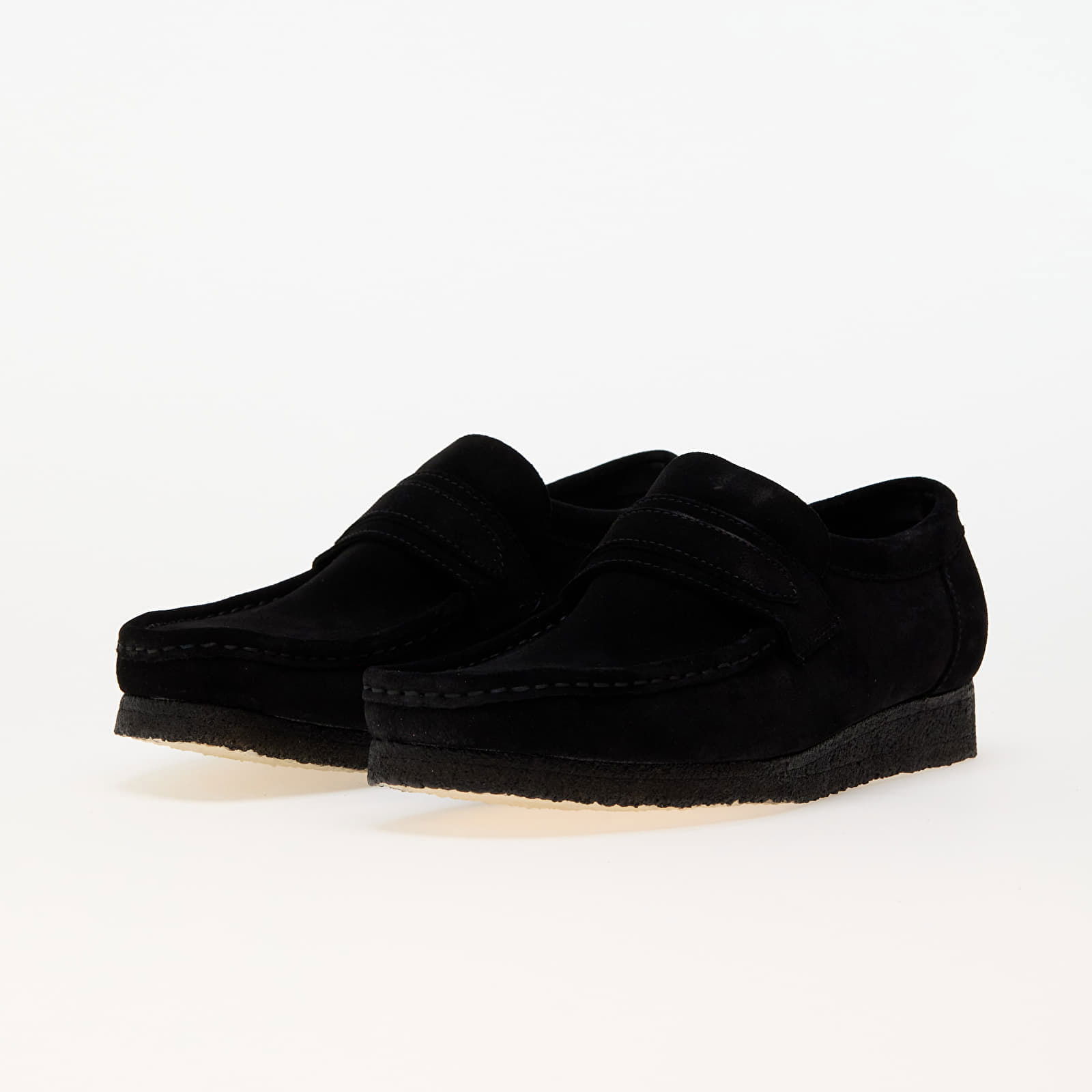 Wallabee Loafer Black Sde