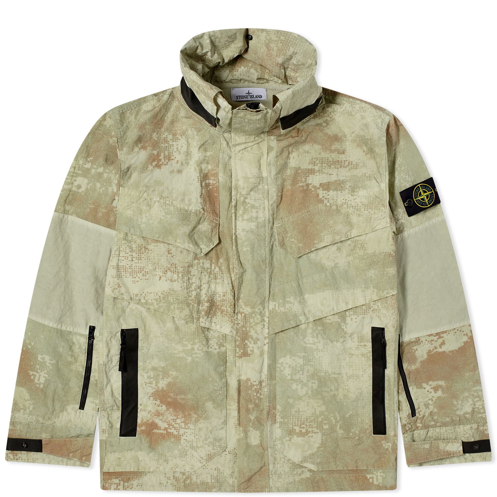 Grid Camo Hooded Jacket