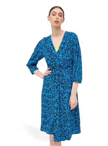 BOSS Wrap-front V-neck Dress with Seasonal Print 50498062