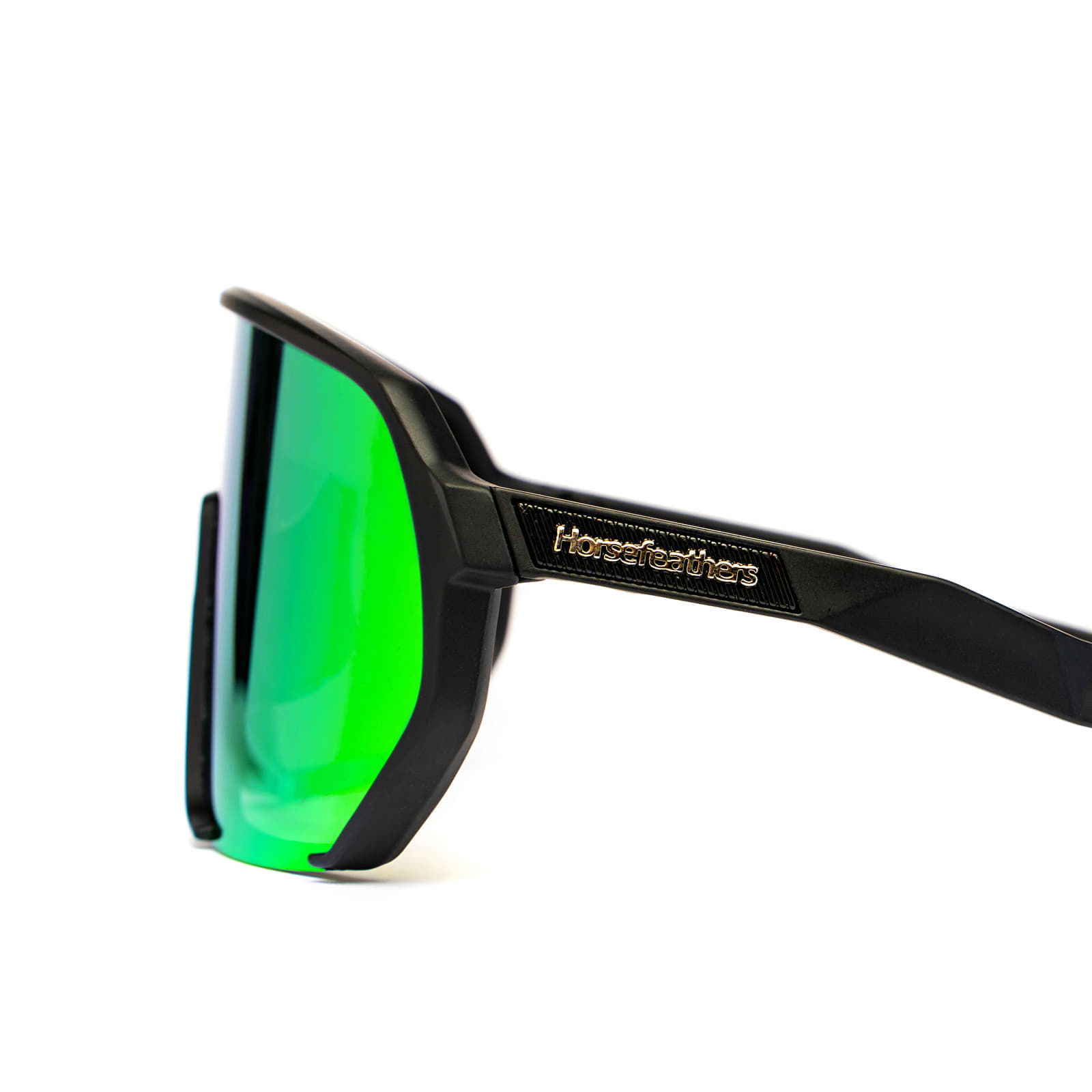 Archie Bike Sunglasses Black/ Mirror Green
