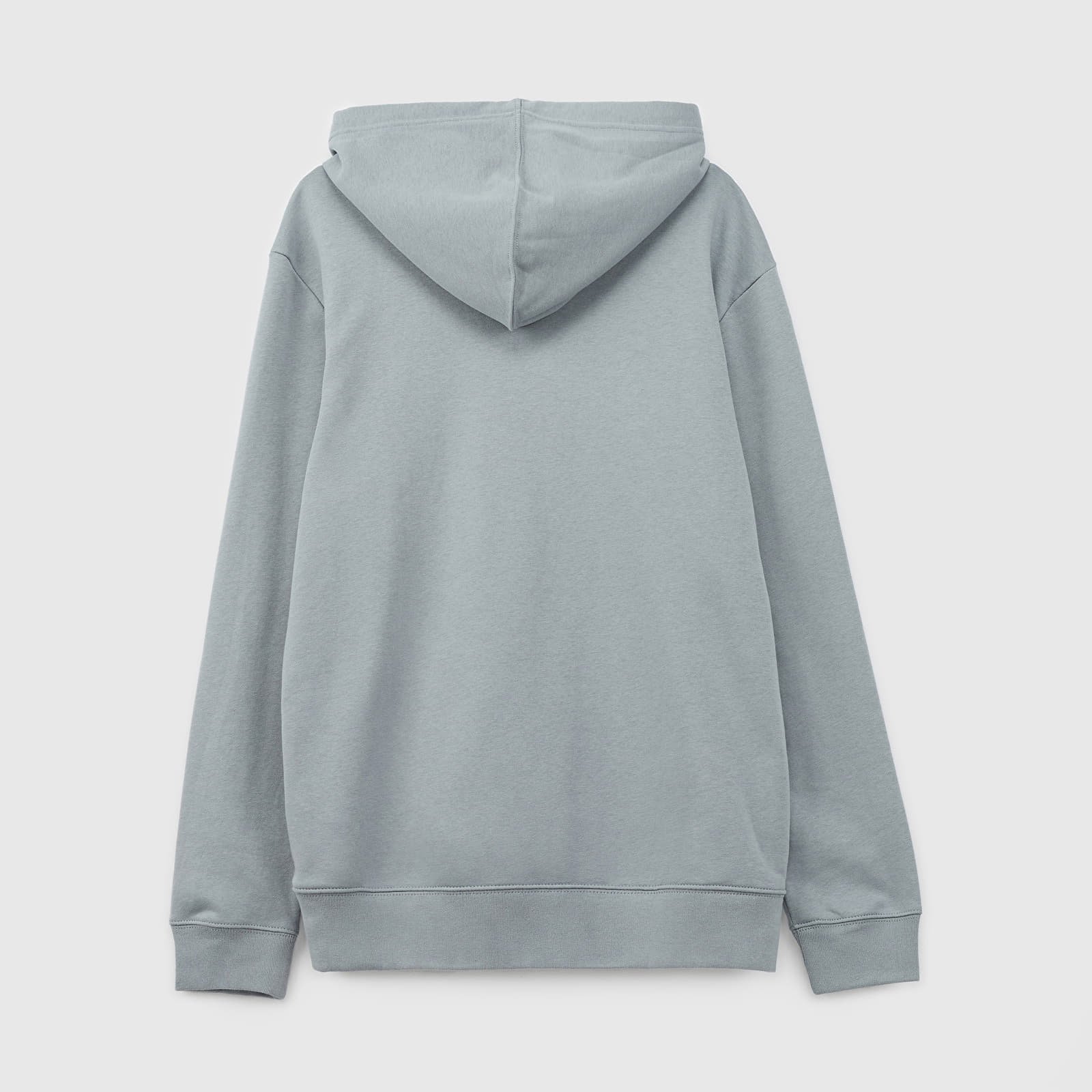 French Terry Pullover Mini Logo Hoodie Storm Cloud 623