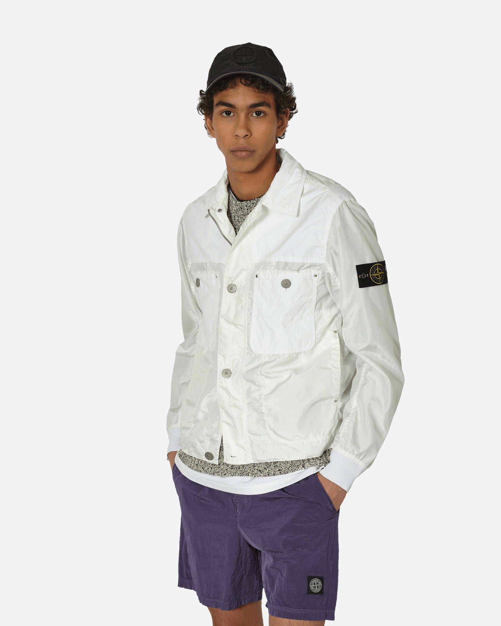 Polyester Tela David Light-TC Jacket White