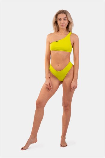 NEBBIA One Shoulder Bandeau Bikini Top 448-GREEN