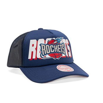 Mitchell & Ness NBA Billboard Trucker Snapback Hwc Houston Rockets Blue HHSS5152-HROYYPPPBLUE