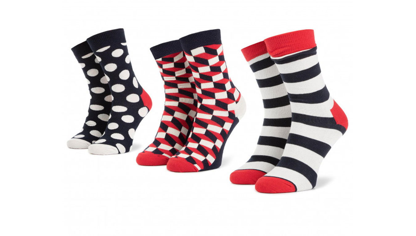 3-Pack Stripe Socks Gift Box