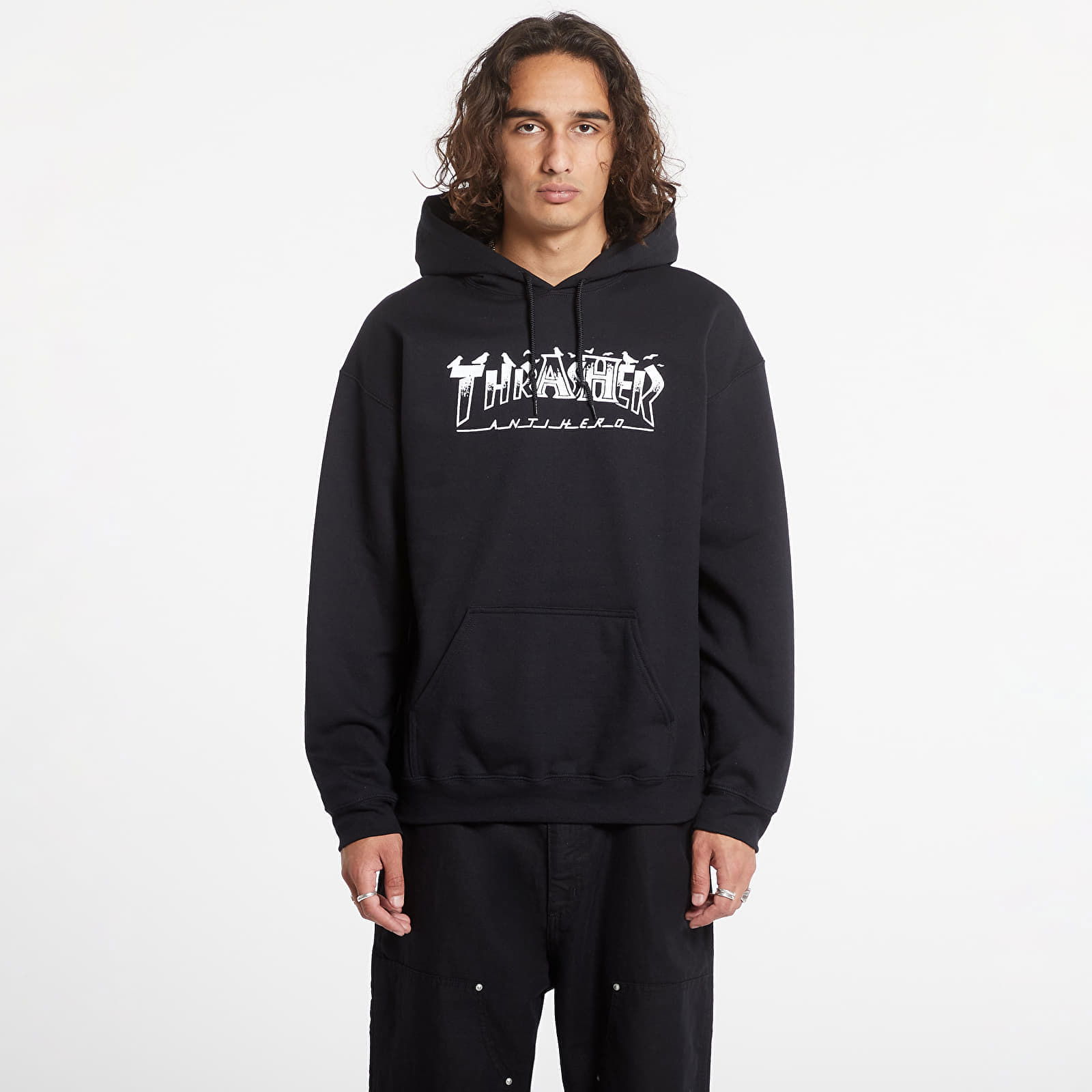 Sweatshirt Hood Pigeon Mag Black