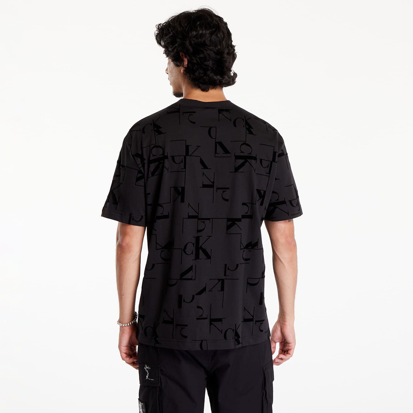 Aop Monogram Tee Black