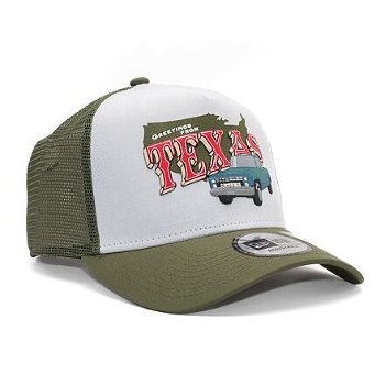 New Era 9FORTY A-Frame Trucker US State Wordmark New Olive 60298831