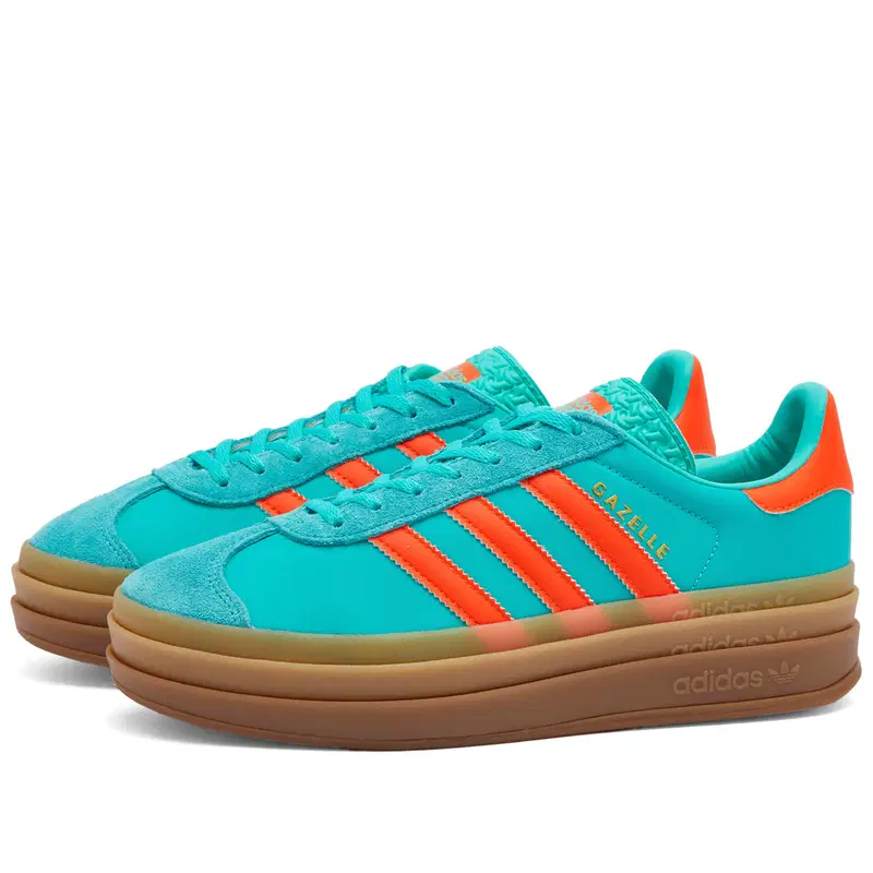 Adidas Men's Gazelle Bold W Sneakers in Mint Rush/Impact Orange, Size UK 3 | END. Clothing