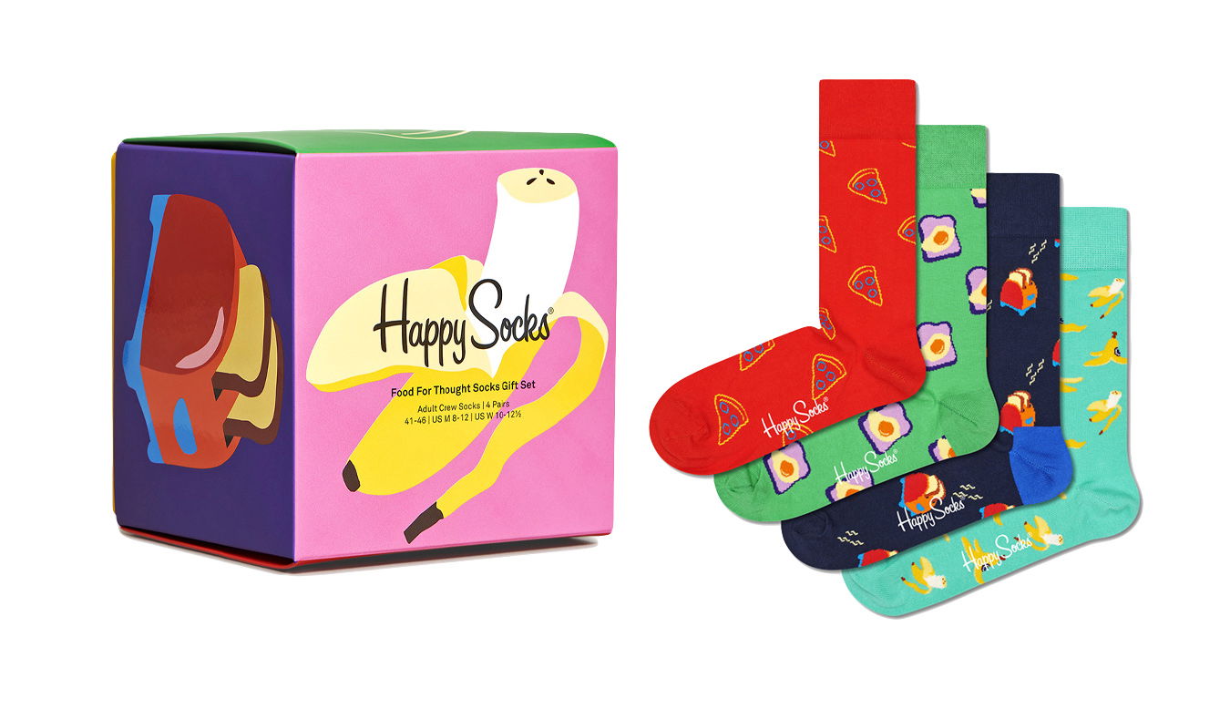 Food For Thought Socks Gift Set 4-Pack