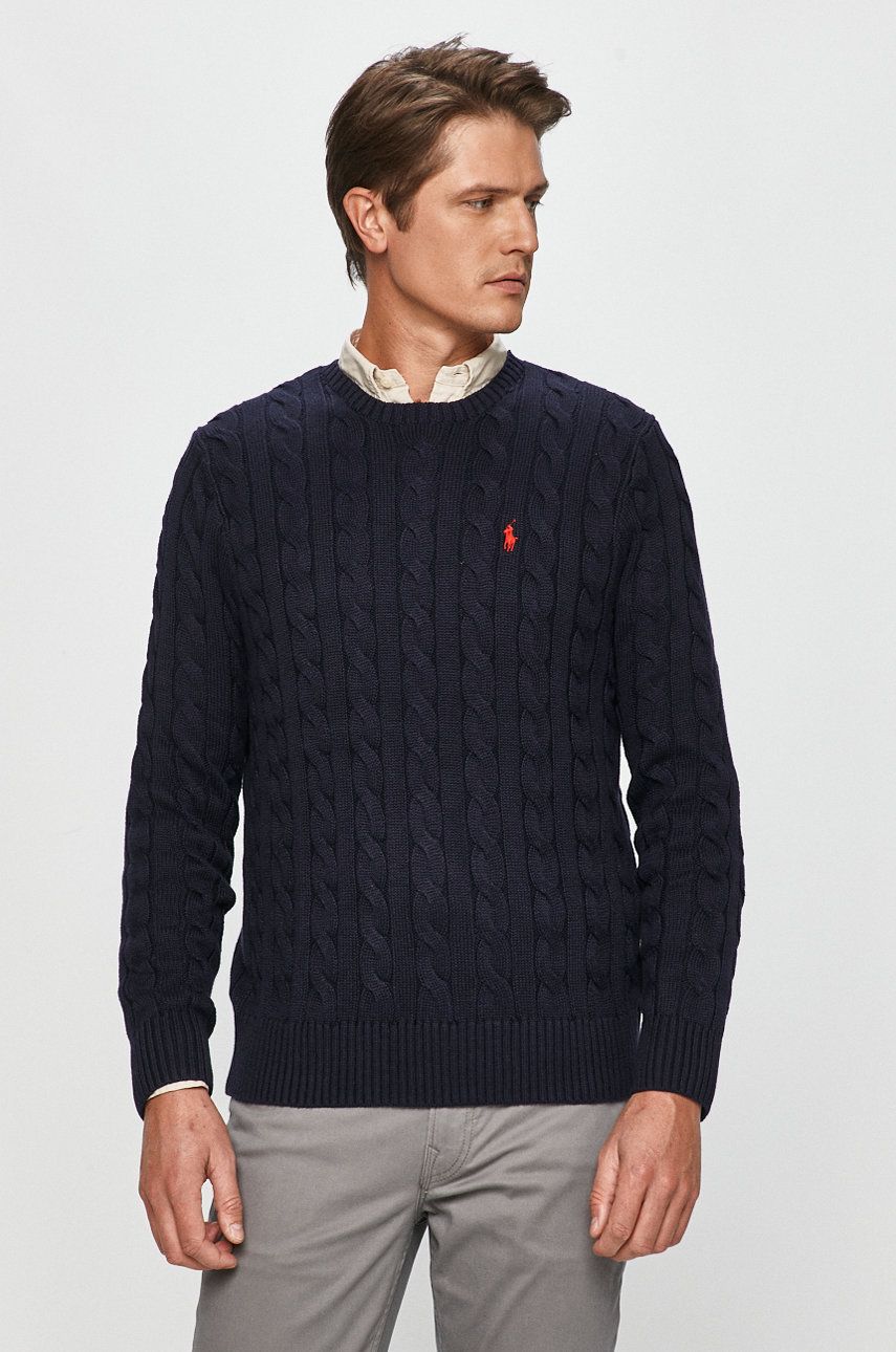 Cotton Cable Crew Knit