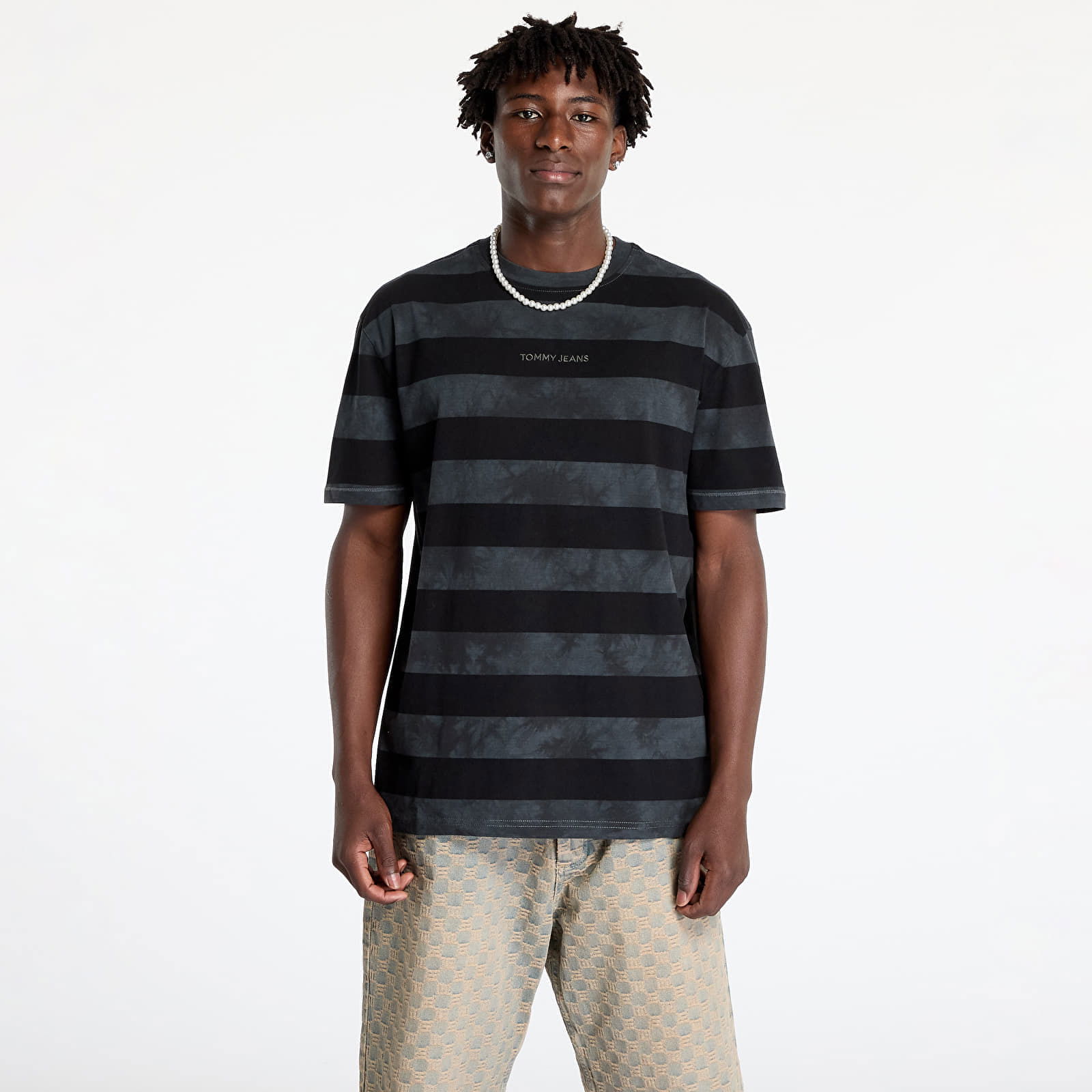 Regular Classic Short Sleeve Tee Black/ New Charcoal Stripe