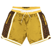 Leopard Print Silk Shorts