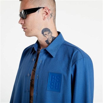 RAF SIMONS Straight Fit Denim Shirt With R Pin In Back 222-M242-10080-0040