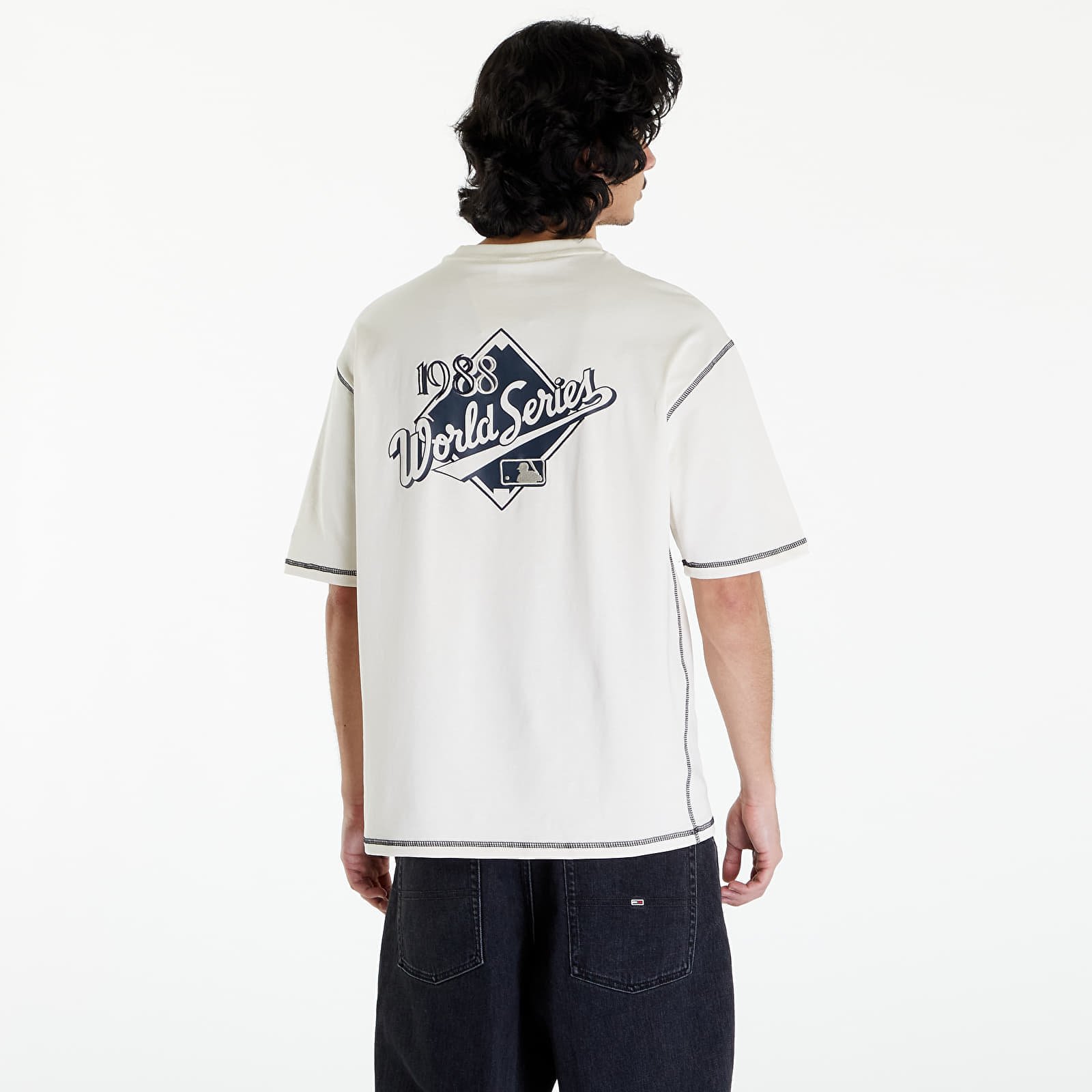 LA Dodgers MLB World Series Oversized T-Shirt UNISEX Off White/ Navy