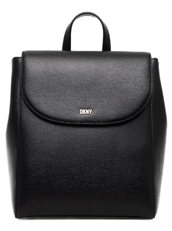 DKNY Kožený batoh dámský, černá barva, malý, hladký R21K3R76