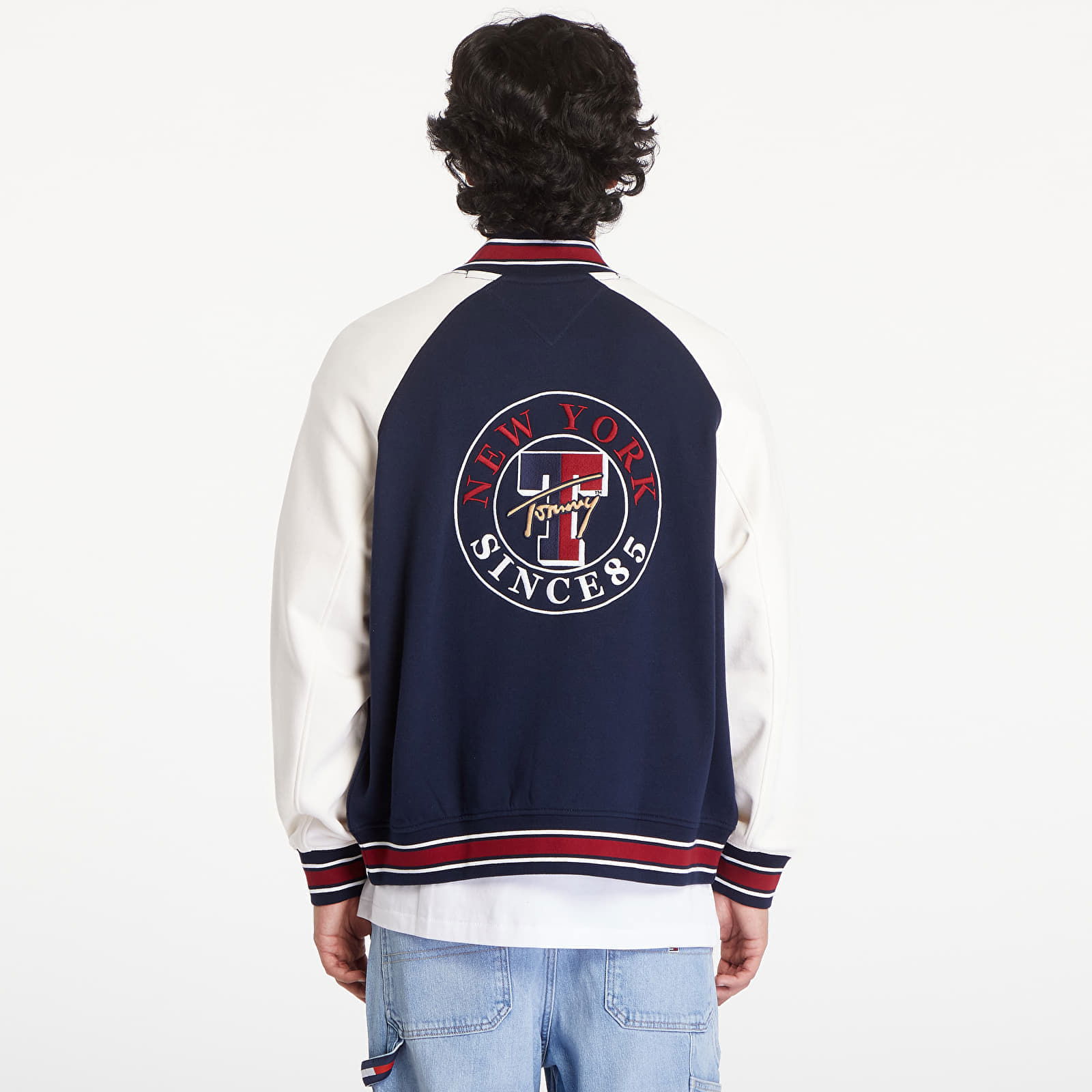 Relaxed Circle T Varsity Bomber Dark Night Navy