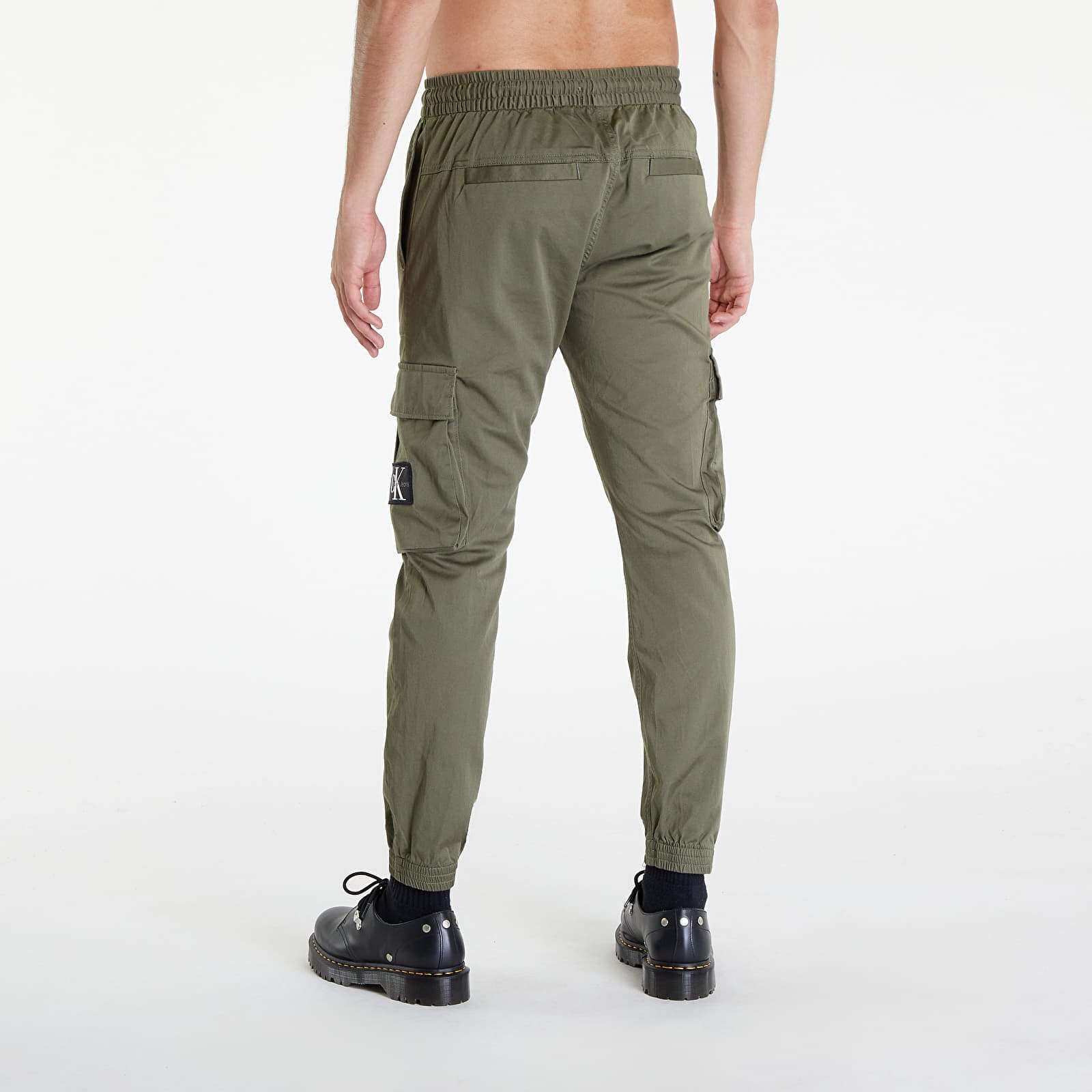 Skinny Washed Cargo Pants Green
