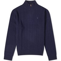 Half Zip Cable Knit Jumper "Hunter Navy"