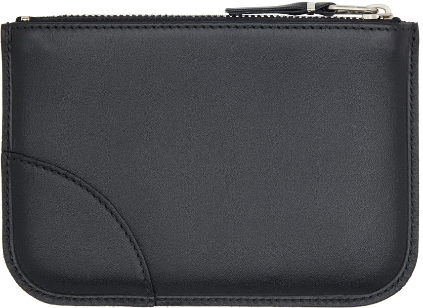 COMME des GARÇONS WALLETS Black Silver Eyelet Wallet Pouch