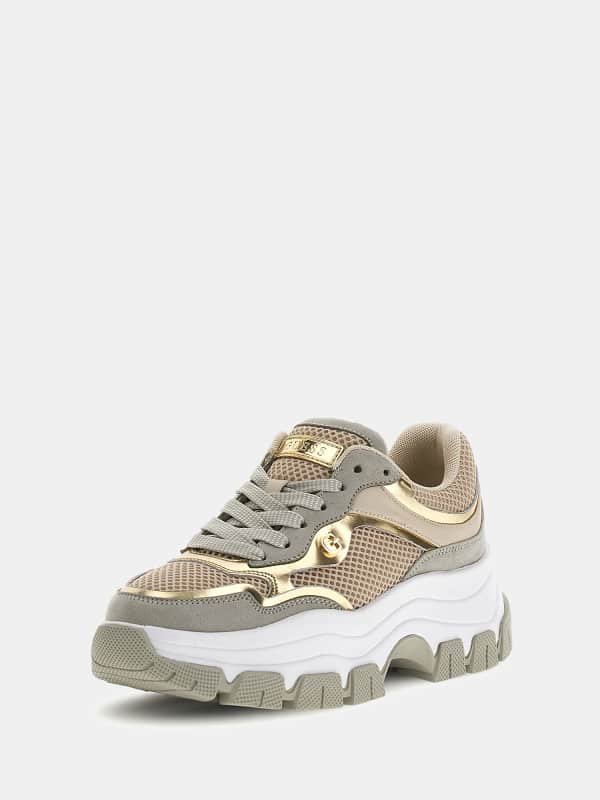 GUESS Brecky Laminated-Insert Running Shoes W