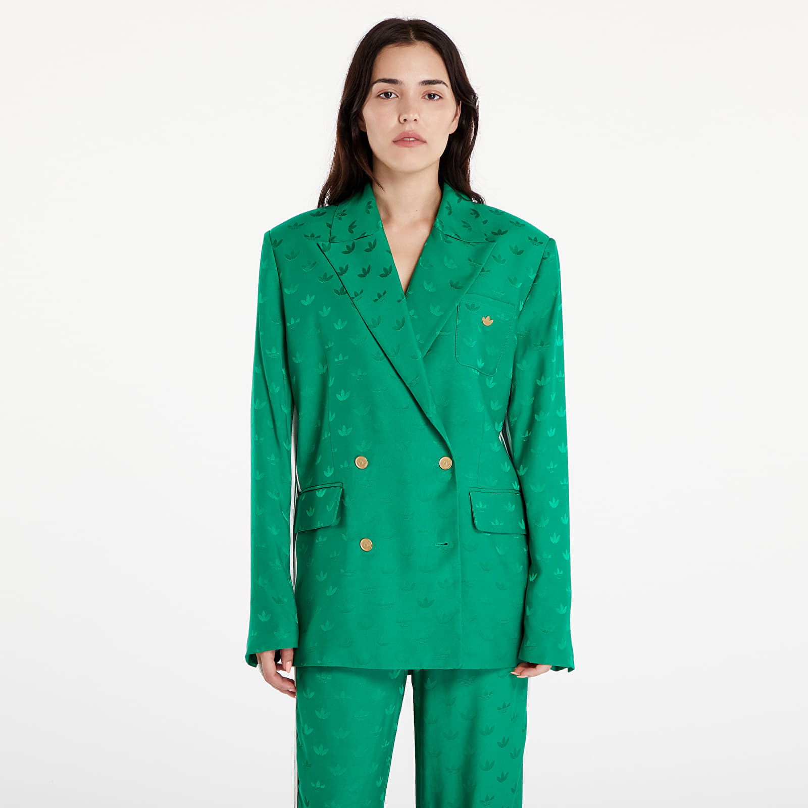 Premium Woven Jaquard Blazer Green