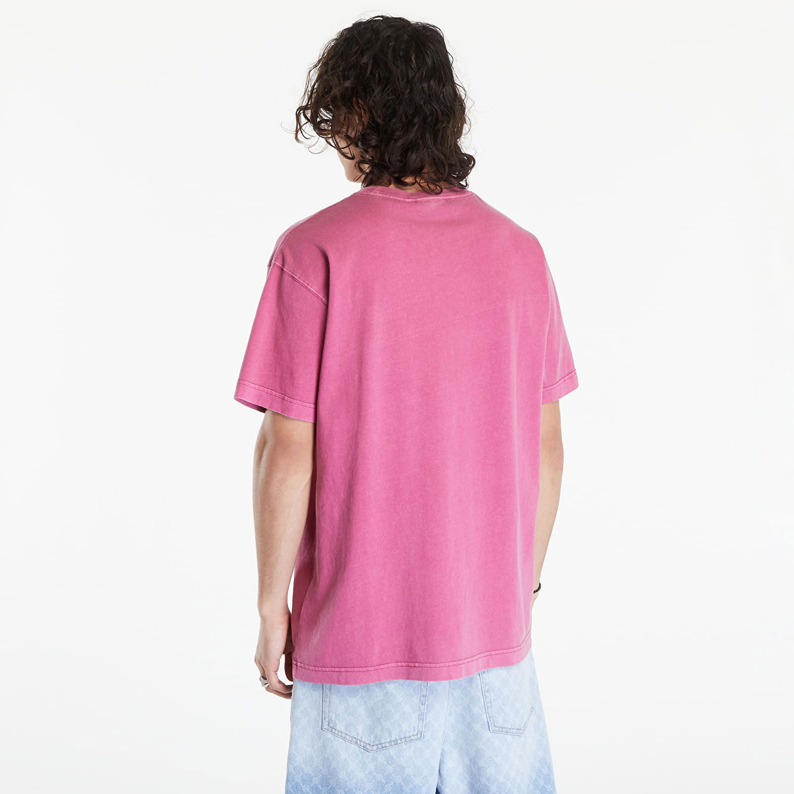 Nelson Short Sleeve T-Shirt UNISEX Magenta Garment Dyed