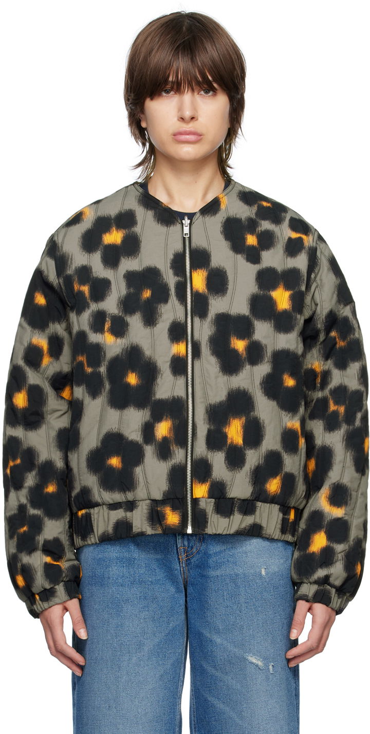 Paris Hana Leopard Reversible Bomber