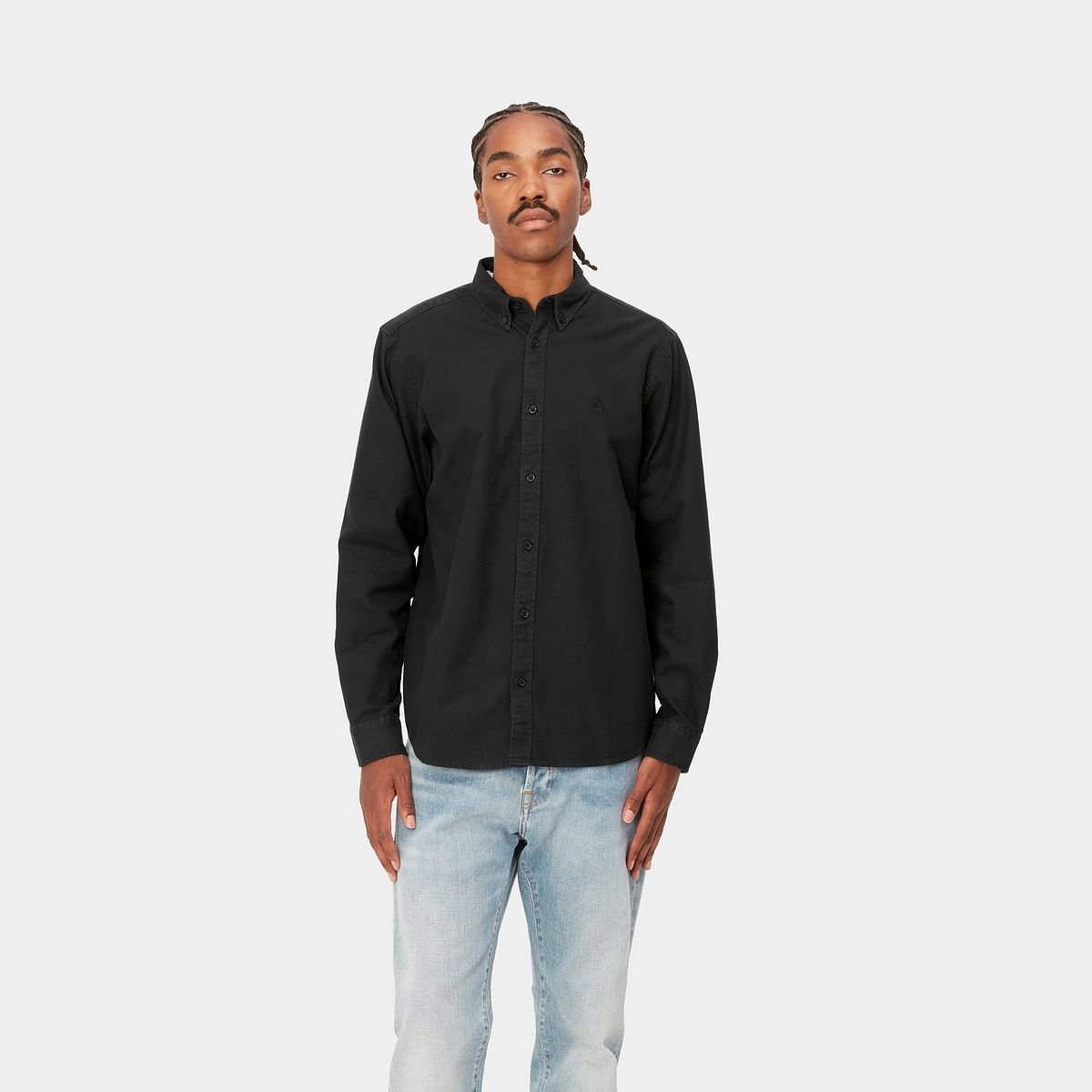 Carhartt WIP L/S Bolton Shirt "Black garment dyed"