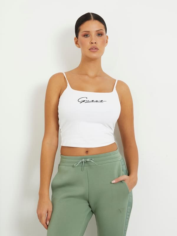 GUESS Front Logo Stretch Tank Top