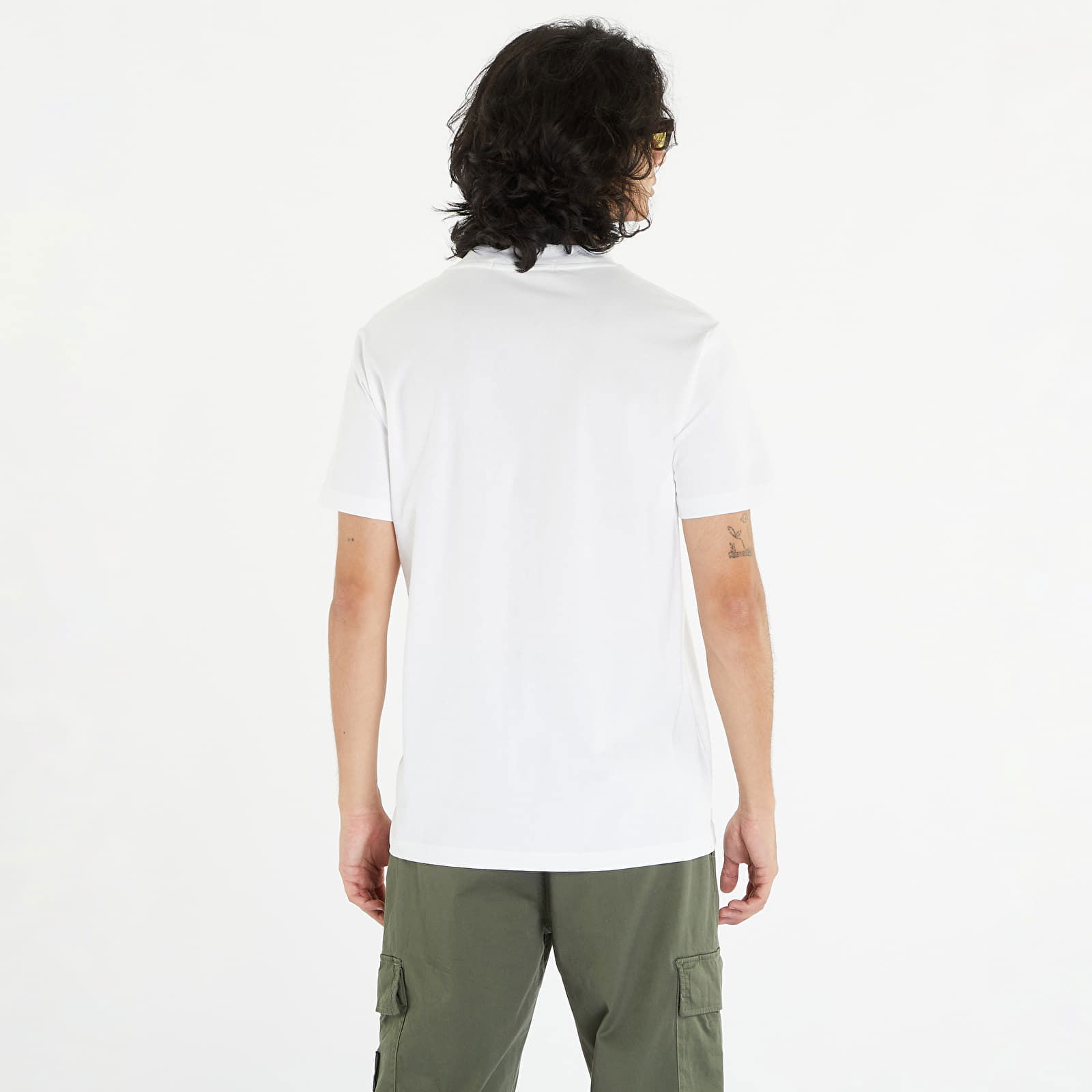 Jeans Mix Media Tee White