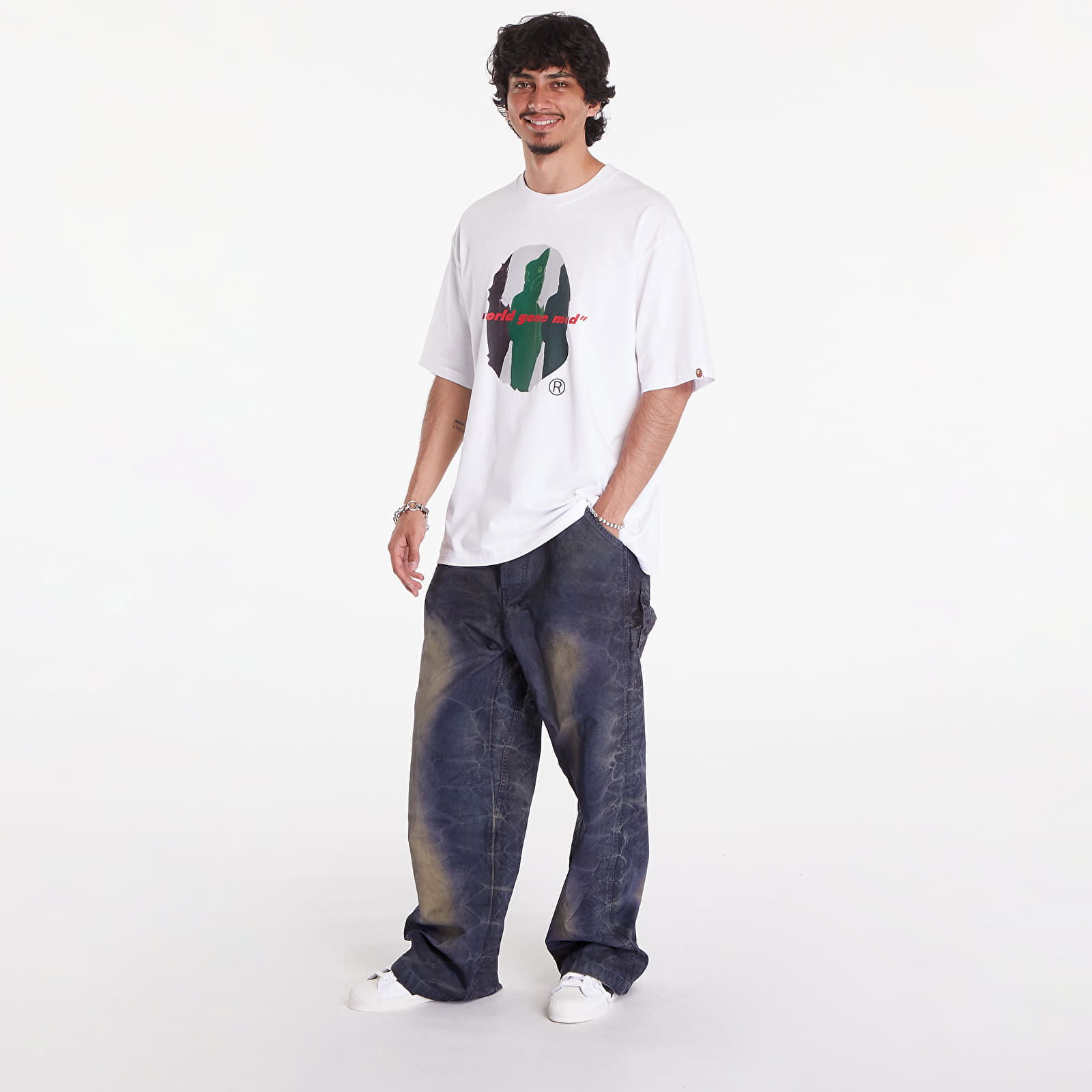 A BATHING APE Shark Shinji Ape Head Relaxed Fit Tee