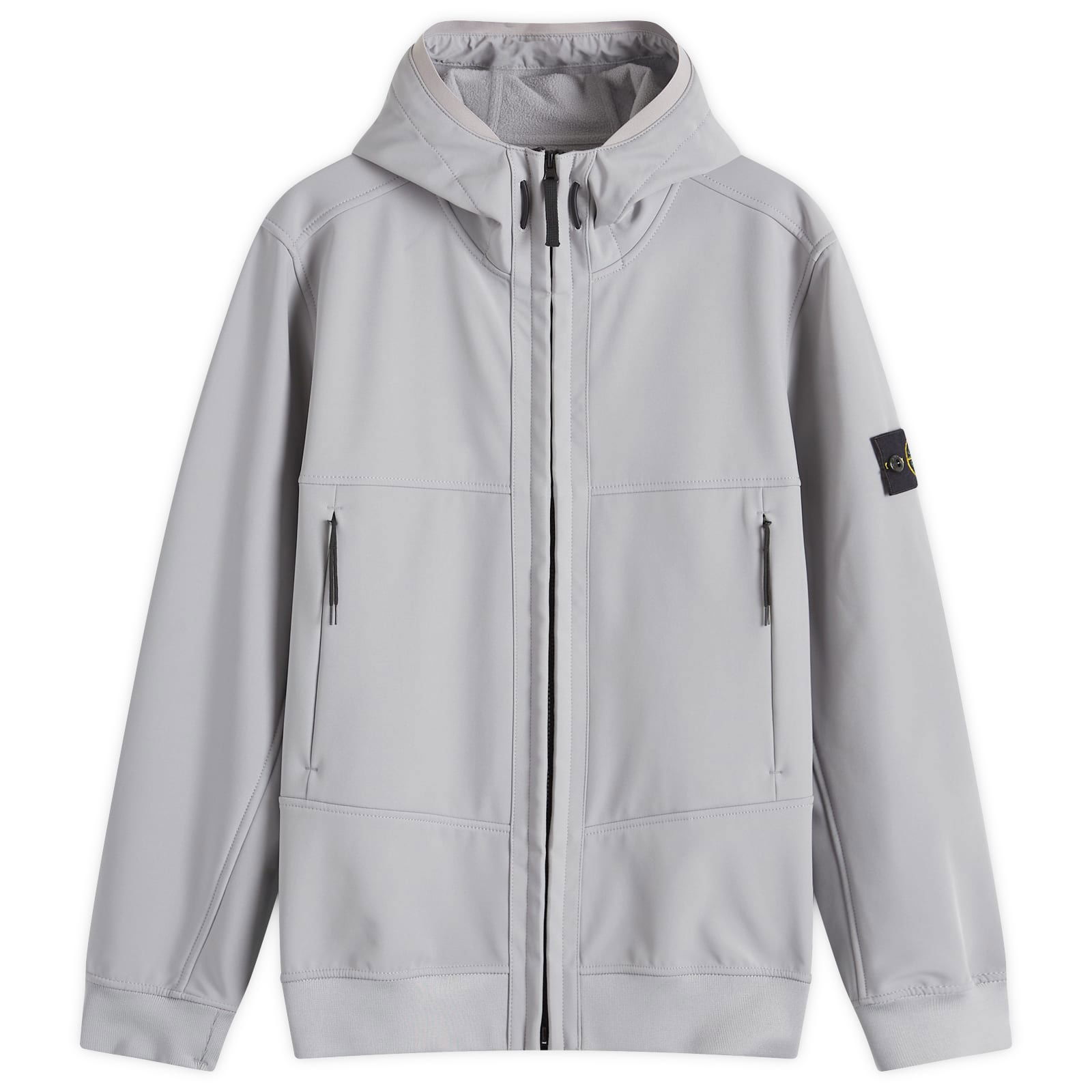 Men's Soft Shell-R Hooded Jacket in Grey, Size Large | END. Clothing