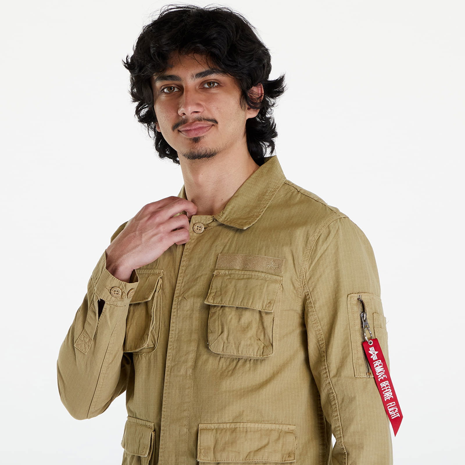 Ripstop Cargo Overshirt Light Olive